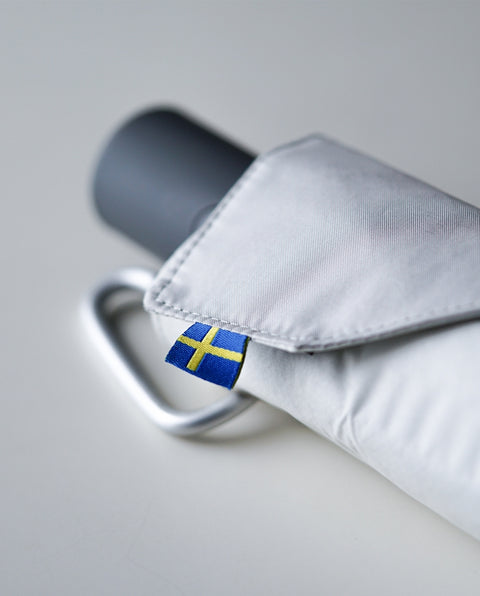 IN-55WJP-33 White / Gray 55cm 晴雨兼用折り畳み 自動開閉