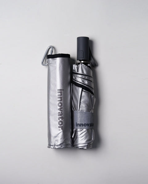 IN-55WJP-34 Silver 55cm 晴雨兼用折り畳み 自動開閉