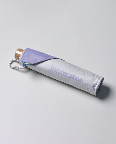 IN-60M-32 White / Purple 60cm 晴雨兼用折り畳み