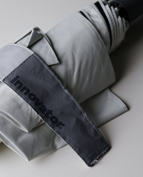 IN-55WJP-33 White / Gray 55cm 晴雨兼用折り畳み 自動開閉