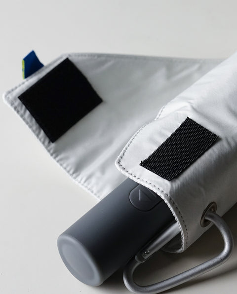 IN-55WJP-33 White / Gray 55cm 晴雨兼用折り畳み 自動開閉