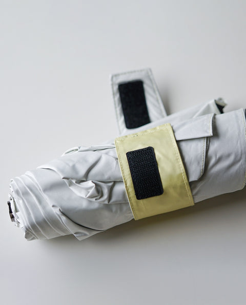 IN-60M-31 White / Yellow 60cm 晴雨兼用折り畳み