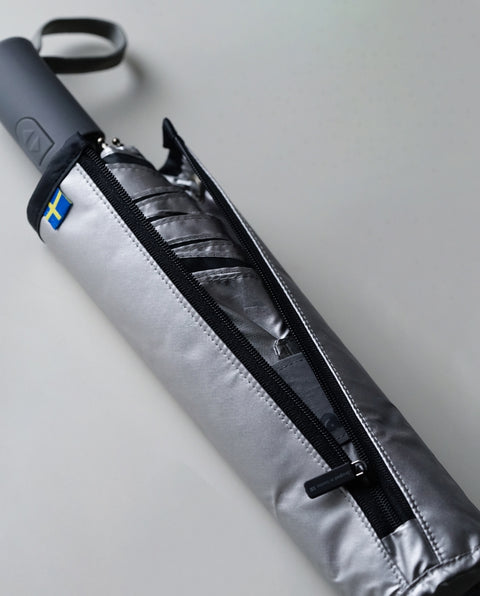 IN-55WJP-34 Silver 55cm 晴雨兼用折り畳み 自動開閉