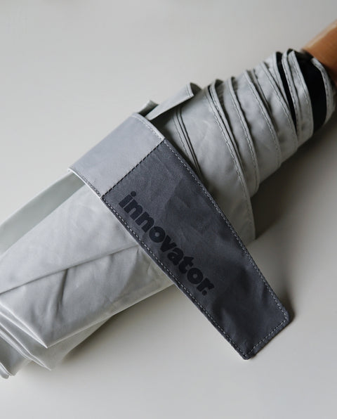 IN-60M-33 White / Gray 60cm 晴雨兼用折り畳み