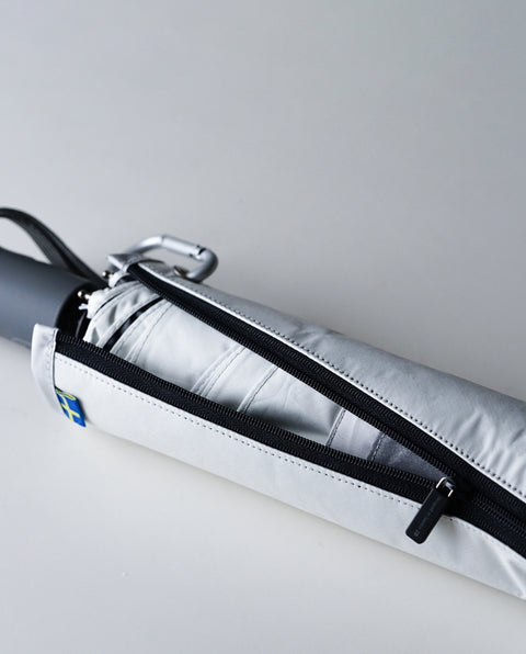 IN-55WJP-33 White / Gray 55cm 晴雨兼用折り畳み 自動開閉