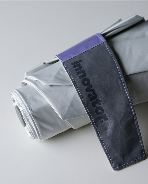 IN-55WJP-32 White / Purple 55cm 晴雨兼用折り畳み 自動開閉