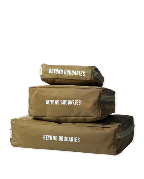 IB5028 Beige Travel 3 Piece Travel Pouch Set