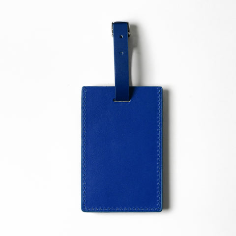 Luggage Leather Tag Blue