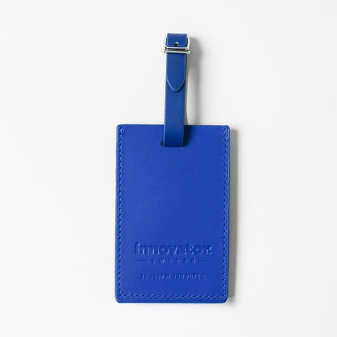 Luggage Leather Tag Blue