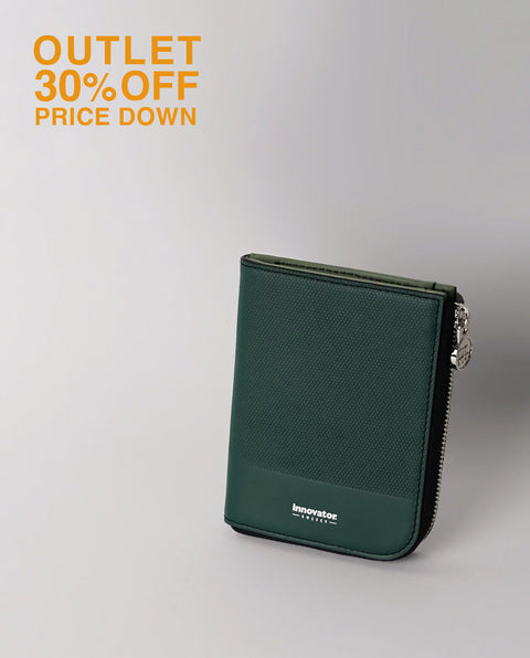 INW27 Green Half Zip Wallet