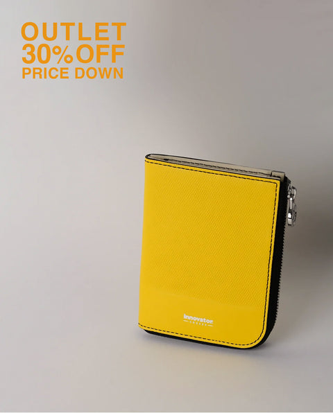 INW27 Yellow Half Zip Wallet