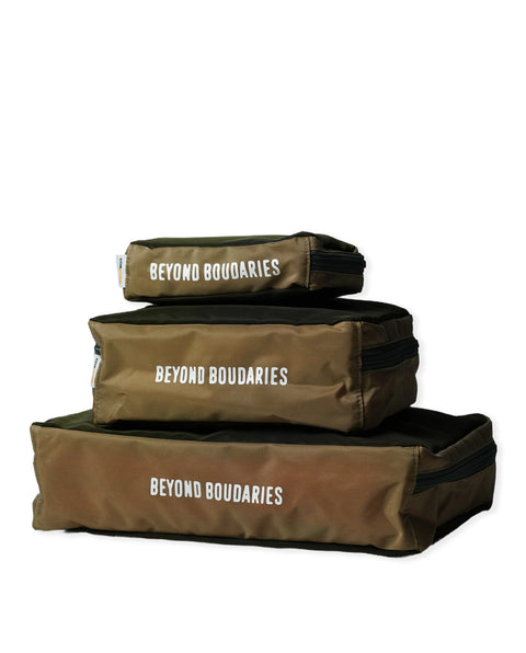 IB5028 Khaki/Beige Travel 3 Piece Travel Pouch Set