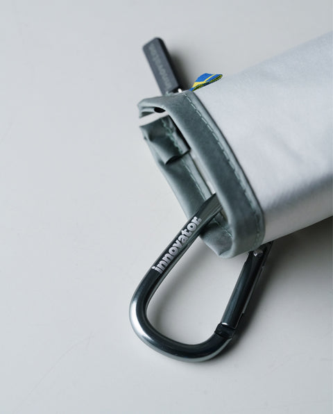 IN-55WJP White-Gray 55cm 自動開閉 晴雨兼用折り畳み