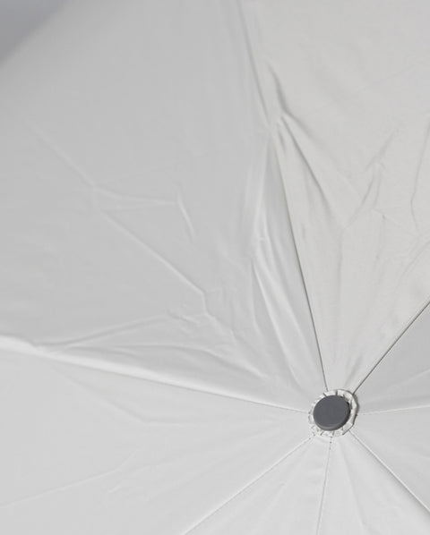 IN-60M White-Orange 60cm スリム 晴雨兼用折り畳み