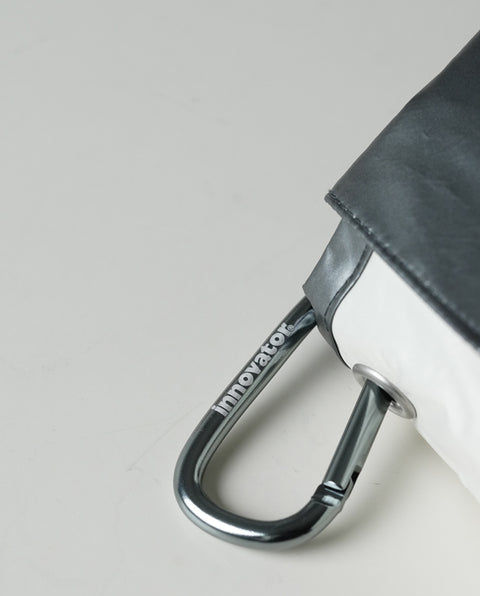 IN-53M White-Silver 53cm コンパクト 晴雨兼用折り畳み