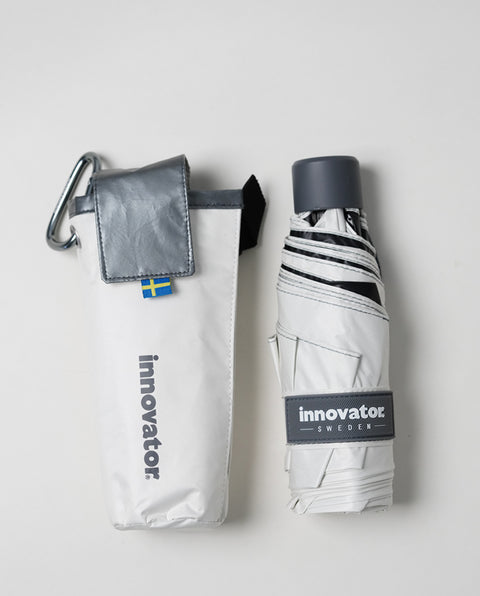 IN-53M White-Silver 53cm コンパクト 晴雨兼用折り畳み