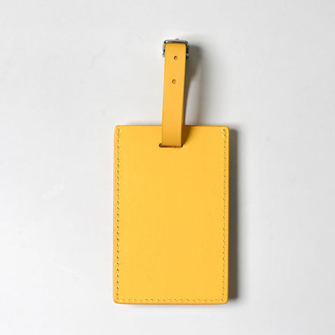 Luggage Leather Tag Yellow