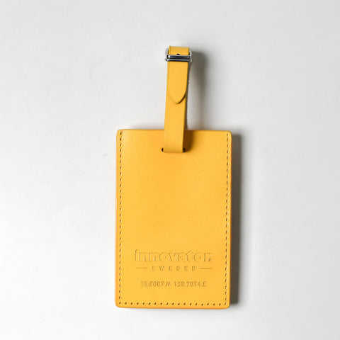 Luggage Leather Tag Yellow