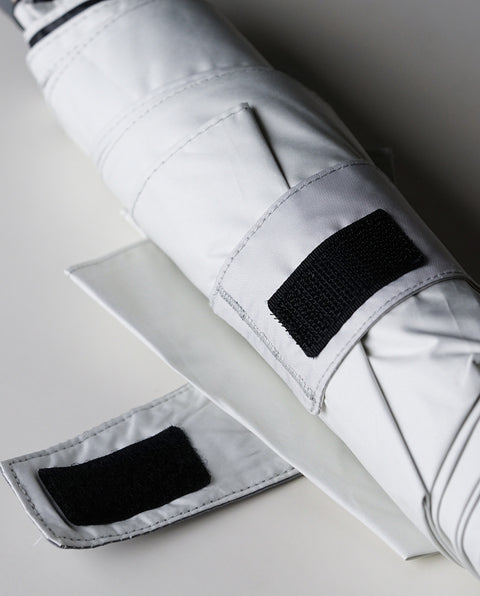 IN-55WJP-33 White / Gray 55cm 晴雨兼用折り畳み 自動開閉