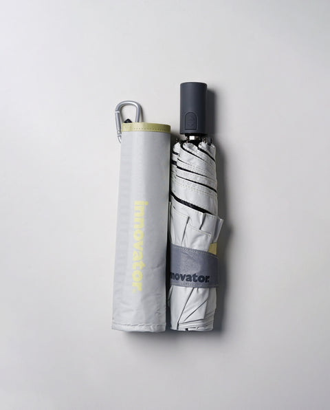 IN-55WJP-31 White / Yellow 55cm 晴雨兼用折り畳み 自動開閉