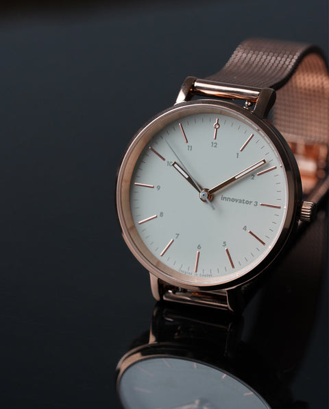 ENKEL MESH 32mm PINK GOLD / LIGHT GRAY IN-0008