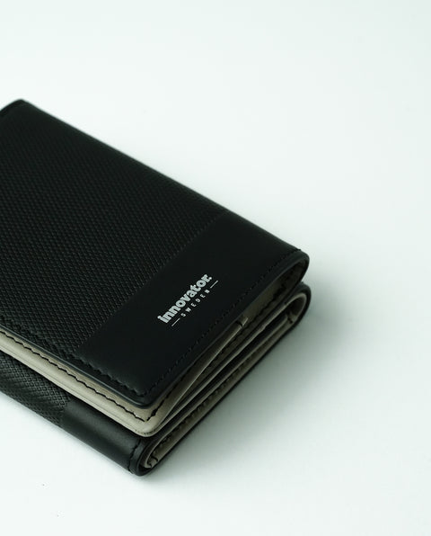 INW33 Black Trifold Wallet