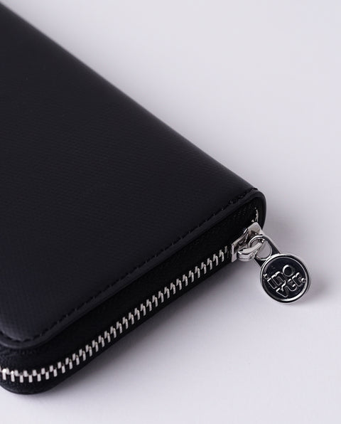INW48 Black Round Fastener Wallet L