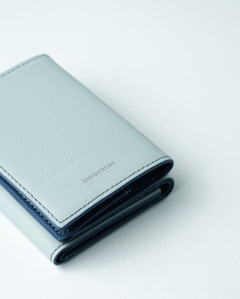 INW33 Pale Blue Trifold Wallet