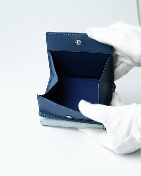 INW33 Pale Blue Trifold Wallet