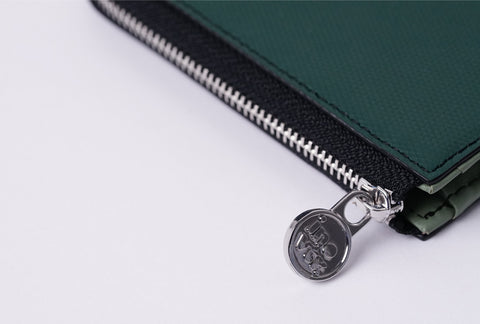 INW27 Green Half Zip Wallet