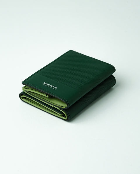 INW33 Green Trifold Wallet