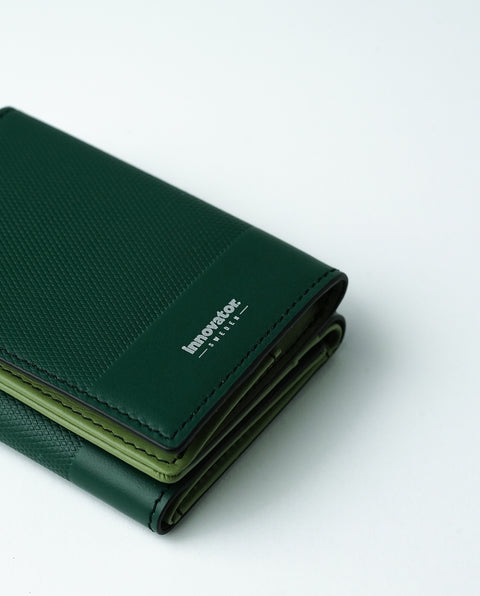 INW33 Green Trifold Wallet