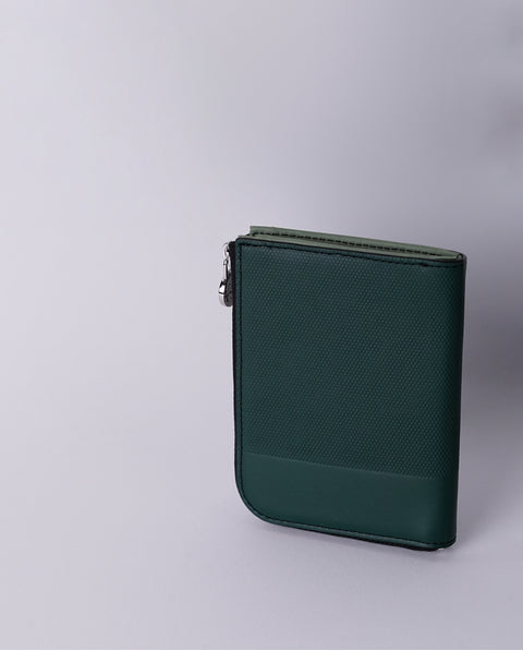 INW27 Green Half Zip Wallet
