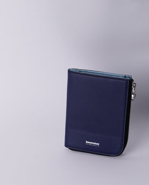 INW27 Navy Half Zip Wallet