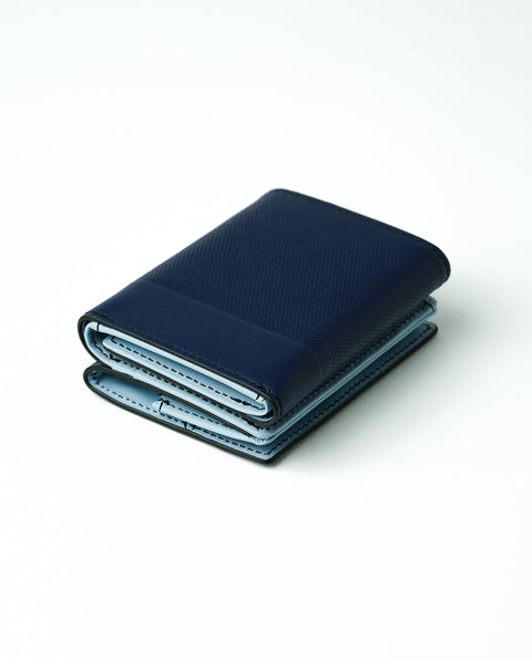 INW33 Navy Trifold Wallet