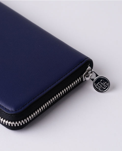 INW48 Navy Round Fastener Wallet L