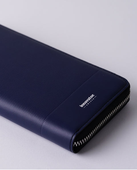 INW48 Navy Round Fastener Wallet L