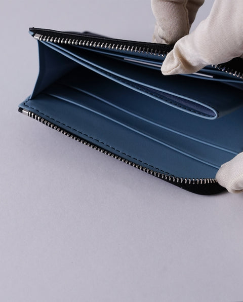 INW27 Navy Half Zip Wallet