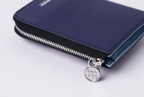 INW27 Navy Half Zip Wallet