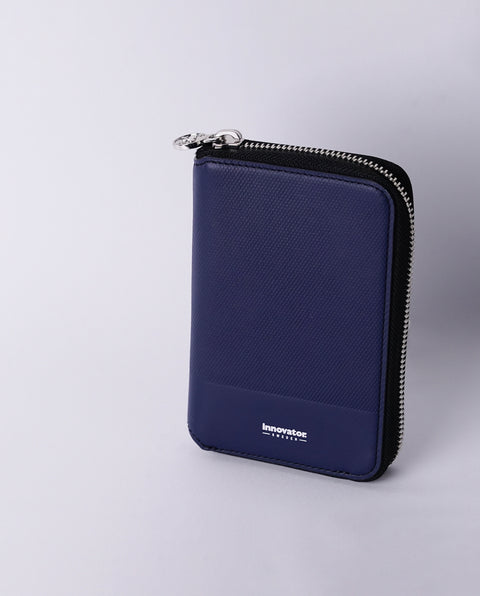 INW42 Navy Round Fastener Wallet M