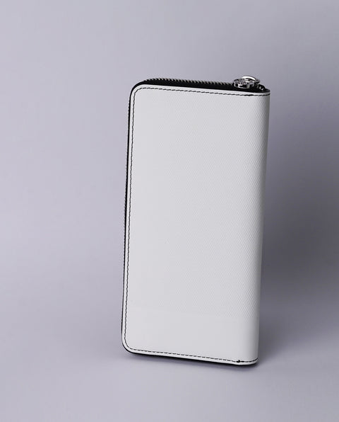 INW48 White Round Fastener Wallet L