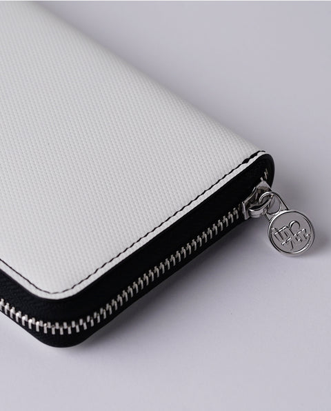 INW48 White Round Fastener Wallet L