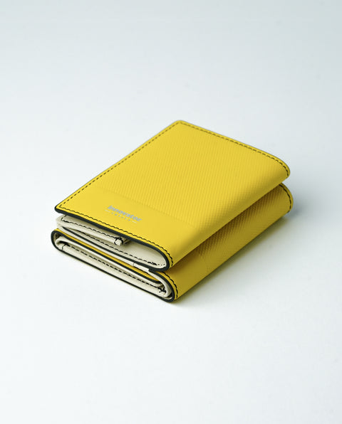 INW33 Yellow Trifold Wallet