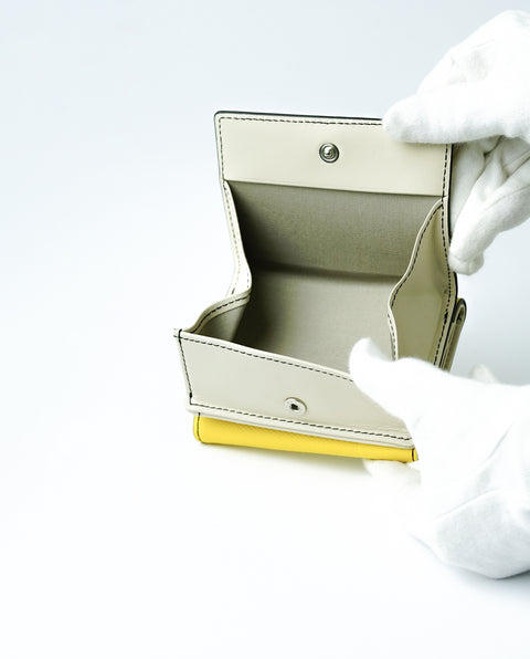 INW33 Yellow Trifold Wallet