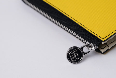 INW27 Yellow Half Zip Wallet