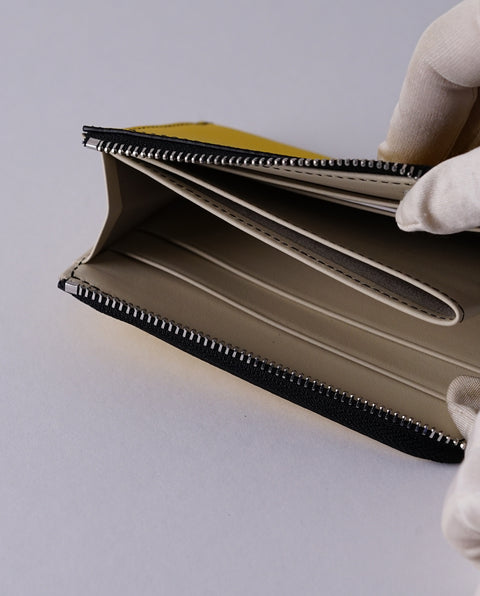 INW27 Yellow Half Zip Wallet