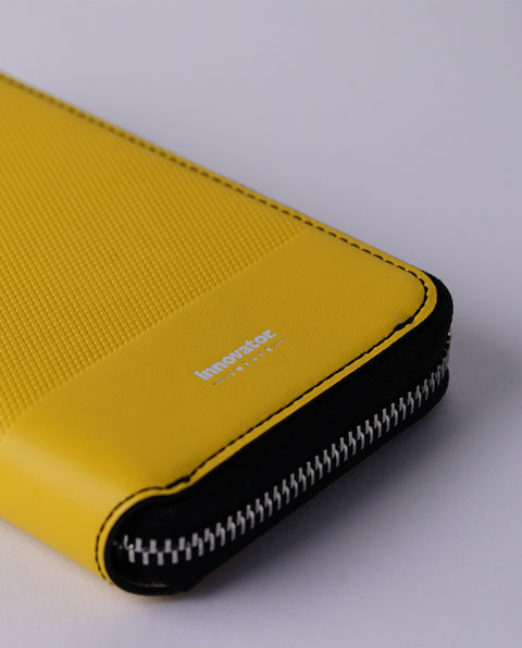 INW42 Yellow Round Fastener Wallet M