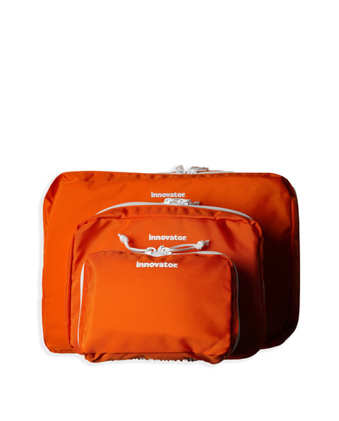 IB5028 Orange Travel 3 Piece Travel Pouch Set