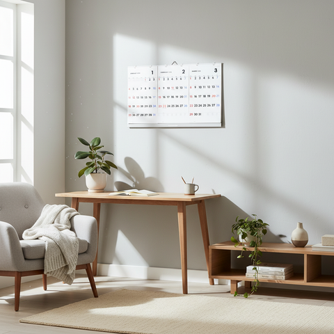 innovator壁掛けカレンダー 3ヶ月 - 北欧インテリア
