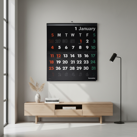 innovatorカレンダー 黒 - 大きく見せる使用シーン